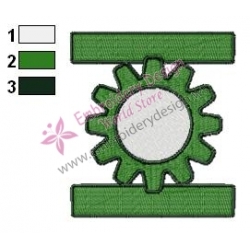 Steam Punk Green Lantern Embroidery Design